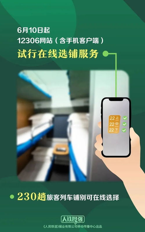 今起12306在線可選上下鋪 230趟旅客列車(chē)試行網(wǎng)絡(luò)技術(shù)服務(wù)
